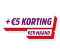 5 euro korting per maand
