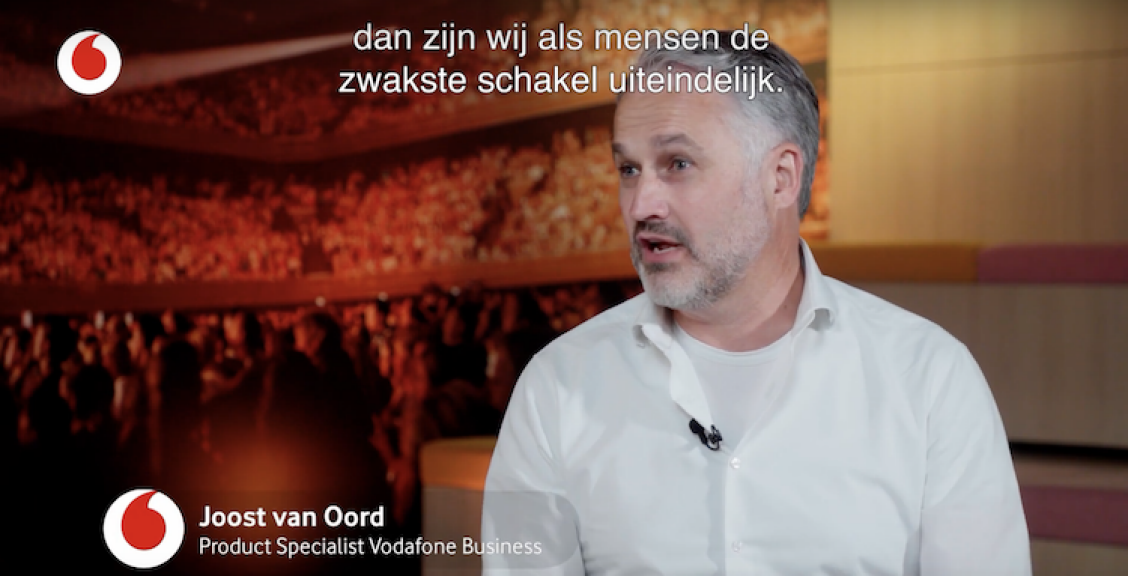 Joost van Oord, cybercrime expert van Vodafone Business, geeft advies